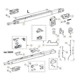 Thule Stützbein-Wandhalterung & Handkurbelhalterung Omnistor 6002/6502/6900 T282