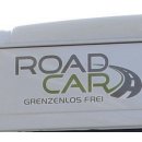 Campervan Aufkleber "Road Car Grenzenlos Frei" Dekorstreifen Logo Bug & Heck R793