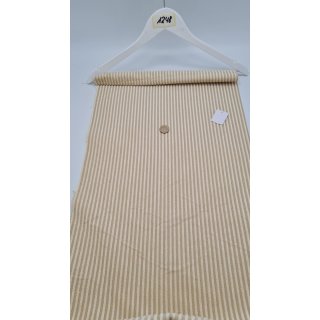 Möbelbezugstoff Polsterstoff Dekostoff  Webstruktur Chenille Streifen Creme 1248