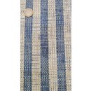 Möbelbezugsstoff Polsterstoff Dekostoff grobe Webstruktur Blau/Beige 1252