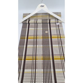 Möbelbezugstoff Polsterstoff Stoff Webstruktur Chenille Beige Braun kariert 1261