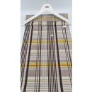 Möbelbezugstoff Polsterstoff Stoff Webstruktur Chenille Beige Braun kariert 1261