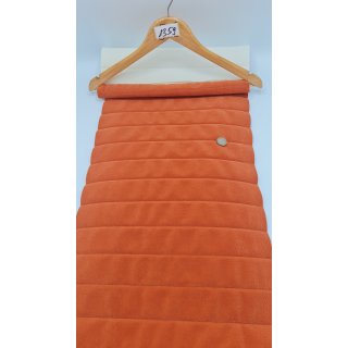 Möbelbezugstoff Polsterstoff Velours Microfaser gesteppt Schaumstoff Orange 1359