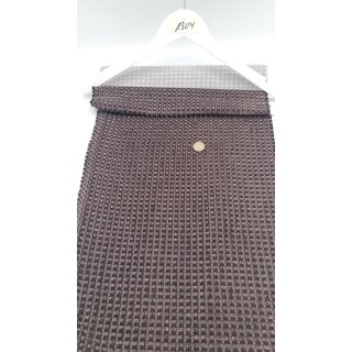 Möbelbezugstoff Polsterstoff Deko Webstruktur Braun Bouclé Leder Optik 1304