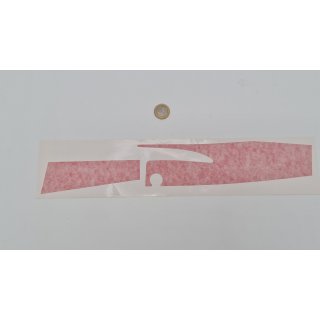 Sunlight MC `14 Design Aufkleber B-Säule + Tankdeckel links Schwung rot U082