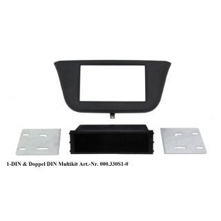 RTA Multi Kit Einbaurahmen mit Ablagefach IVECO Daily 2014 1-DIN Doppel DIN U101