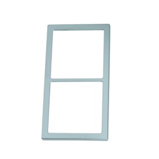 2 St. Inprojal System 20.000 Abdeckrahmen 2-fach 62x115mm silber matt U658