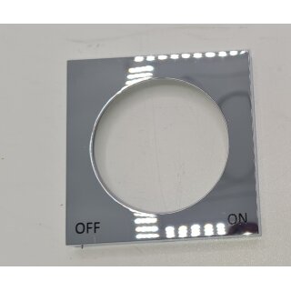 2 Stück Berker Integro Pure Rahmen 1-fach chrom glanz Aufschrift "ON OFF" U670