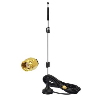 WLAN Antenne Dualband 7 dBi RP-SMA-Stecker Magnetfuß 1,5 m Kabel U741