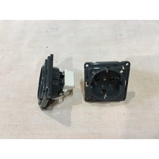 2 Stück Peha Schuko Steckdose Dose grau anthrazit hochglanz Wohnmobil