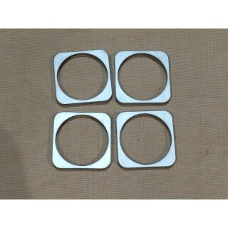 4 Stück Presto Innenrahmen silber Rundrahmen Steckdose Schuko / 12V Deckel G902