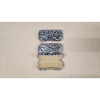 3 Stück Brillenetui Animal Print Hartschale Kunstfell Etui Brille G111