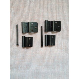 4 St Scharnier Türscharnier Klappenscharnier gekröpft brüniert Metall C228