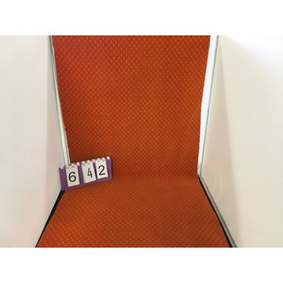 Möbelbezugsstoff Polsterstoff Dekostoff Velours orange gemustert 642 Rollenbreite 1,53m