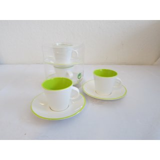 Gimex Melamin plus Camping Geschirr Espresso Set  Rainbow grün 8-tlg. H818