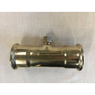 Geberit Mapress 67366 Fitting T-Stück 76,1mm mit IG 3/4" CuNiFe Pressfitting L62
