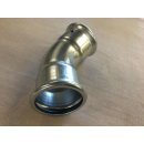Geberit Mapress 82609 Fitting 45° Bogen 76,1mm Edelstahl Pressfitting L64