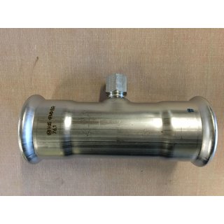 Geberit Mapress 81326 Fitting T-Stück 76,1mm mit IG 3/4" Edelstahl Pressfitting L68