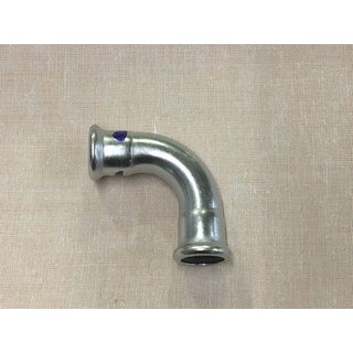 2 Stück Geberit Mapress Fitting 90° Bogen 22mm Edelstahl Muffe Pressfitting L91
