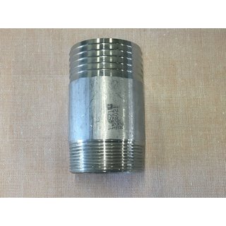 Schlauchanschlußstück mit AG R2" Übergangsstück Edelstahl Anschluss Schlauch L97