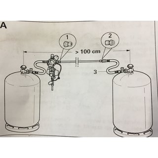 Truma Ergänzungssatz für DuoControl 10mm Gas Ergänzung Anschluß Gasflasche L510
