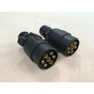 2 Stück 7 poliger Anhängerstecker Anhängekupplung Anhänger Stecker E529
