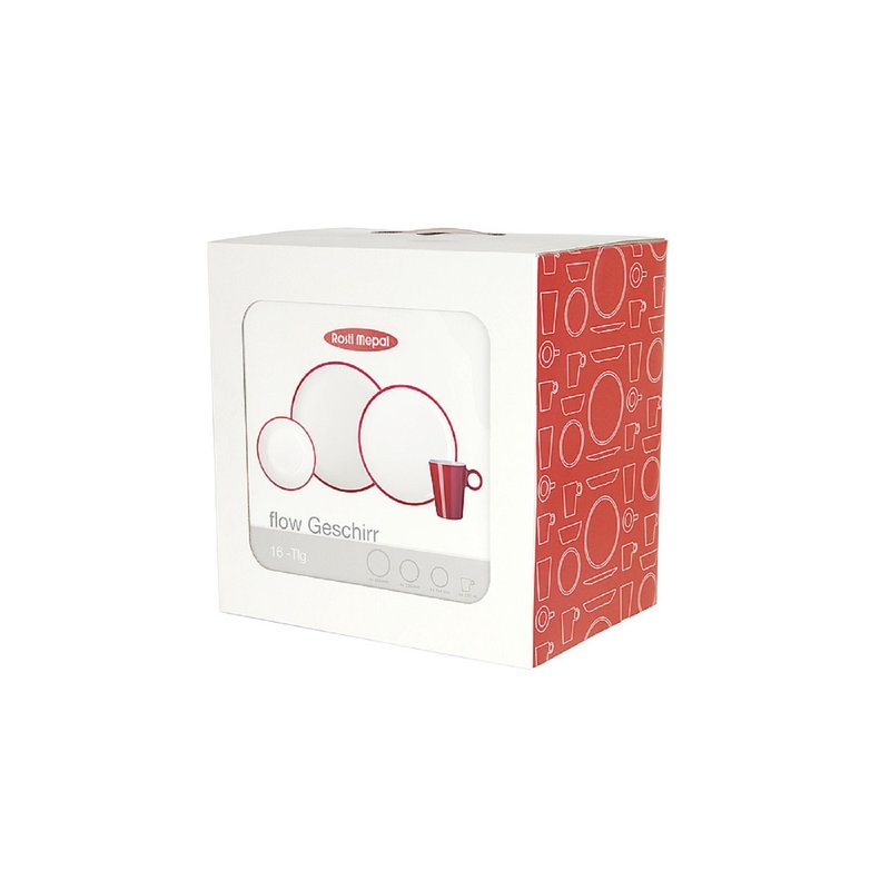 Melamin Geschirrset Rosti Mepal Flow Rot 16- tlg. Campinggeschirr N73, 29,95 €