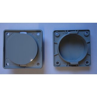 2 Stück Berker Blindverschlüsse Integro Flow/Classic grau glänzend  E911