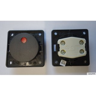 2 Stück Berker Integro Kontroll Schalter 2-polig anthrazit matt Ein-/Aus E903