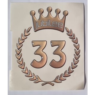 Logo Aufkleber chic c-line I "jubilee 33" Kleber Deko 2 Stück Carthago R288