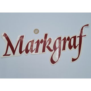 Logo Aufkleber Schriftzug „Markgraf“ Deko Emblem P673