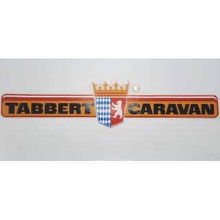 Logo Aufkleber Schriftzug &bdquo;Tabbert Caravan&ldquo; mit Wappen bunt Deko Emblem P687