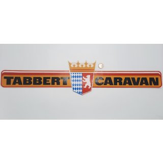 Logo Aufkleber Schriftzug „Tabbert Caravan“ mit Wappen bunt Deko Emblem P687